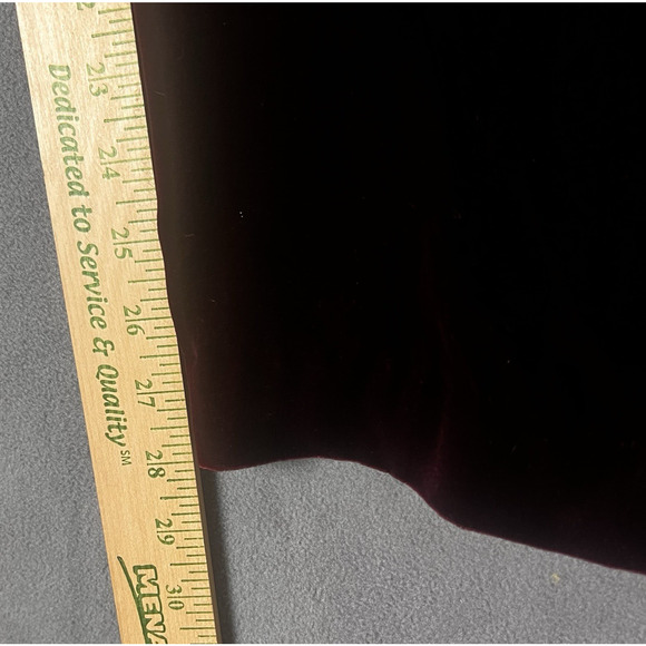 VTG Ann Taylor Loft Velvet Pants Size 12 Burgundy Wide Leg Evening Holiday 90s - Picture 7 of 10